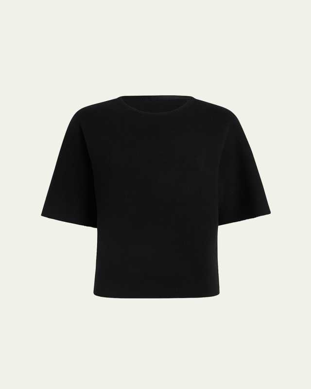 Warren Elbow-Sleeve Wool-Blend Top